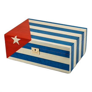 Lubinski Cedar Puro Kutusu Humidor Cuba Flag 50s