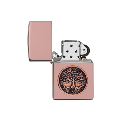Zippo Tree Of Life Emblem Design Rose Gold Çakmak